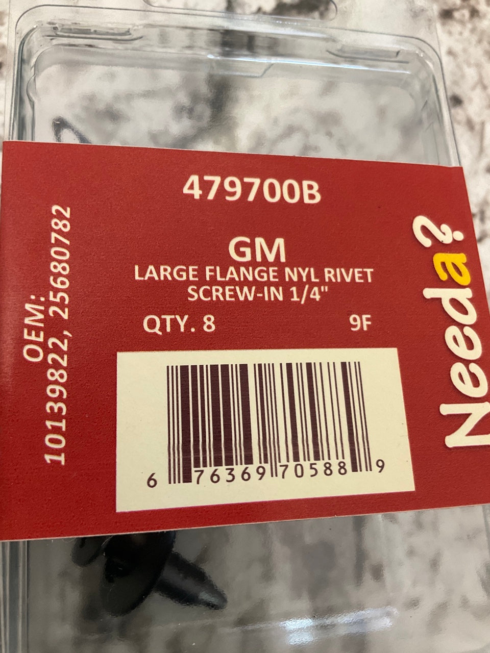 8 PCS Needa 479700B Trim Retainer 1/4'' Rivet Clip: 10139822, Dorman 700-852