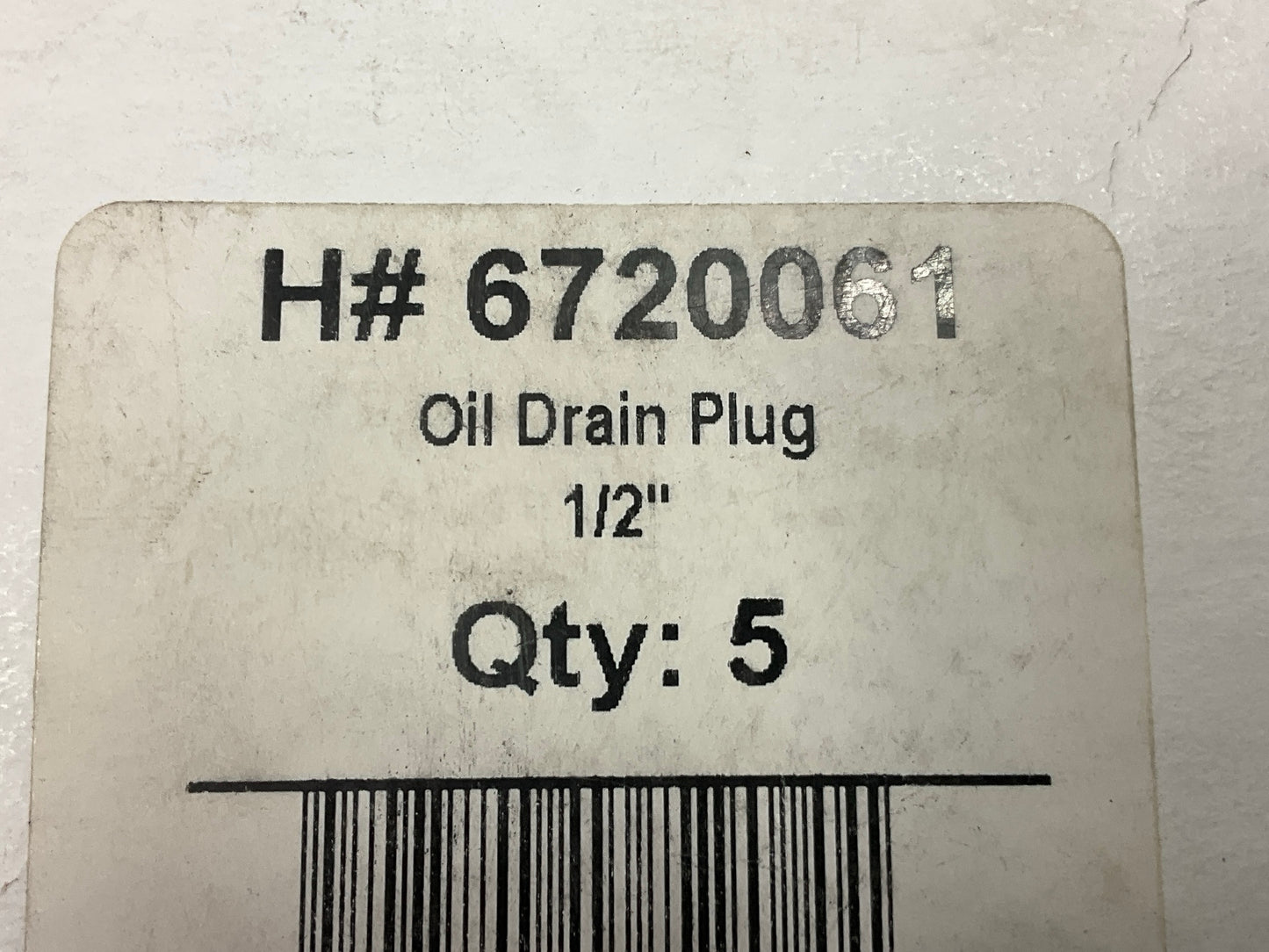 5 PACK - Needa 6720061 Engine Oil Drain Plug - Universal Rubber 1/2''