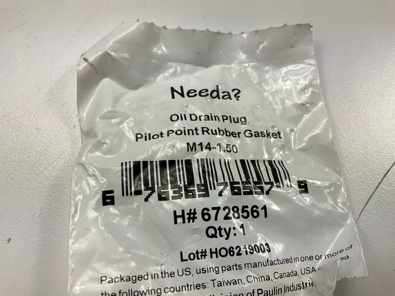 (4) Needa 6728561 Oil Drain Plug, PILOT POINT, M14x1.5 Thread