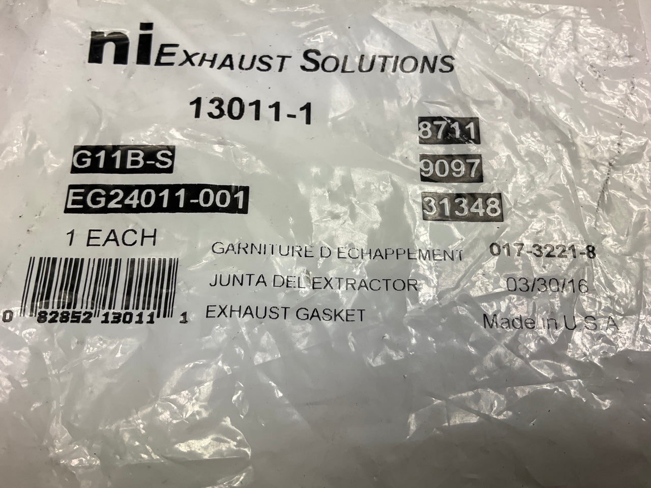 Nickson 13011-1 Exhaust Pipe Flange Gasket