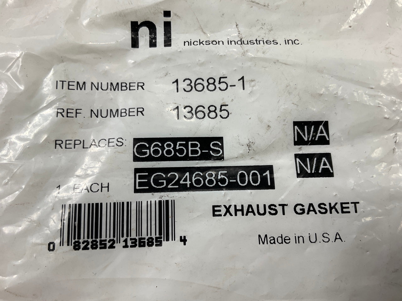 Nickson 13685-1 Exhaust Pipe Flange Gasket