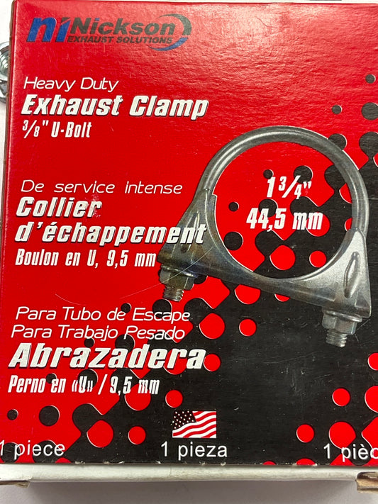 (2) Nickson 17122 Heavy Duty Exhaust Clamp - 1-3/4'', 3/8'' U-Bolt