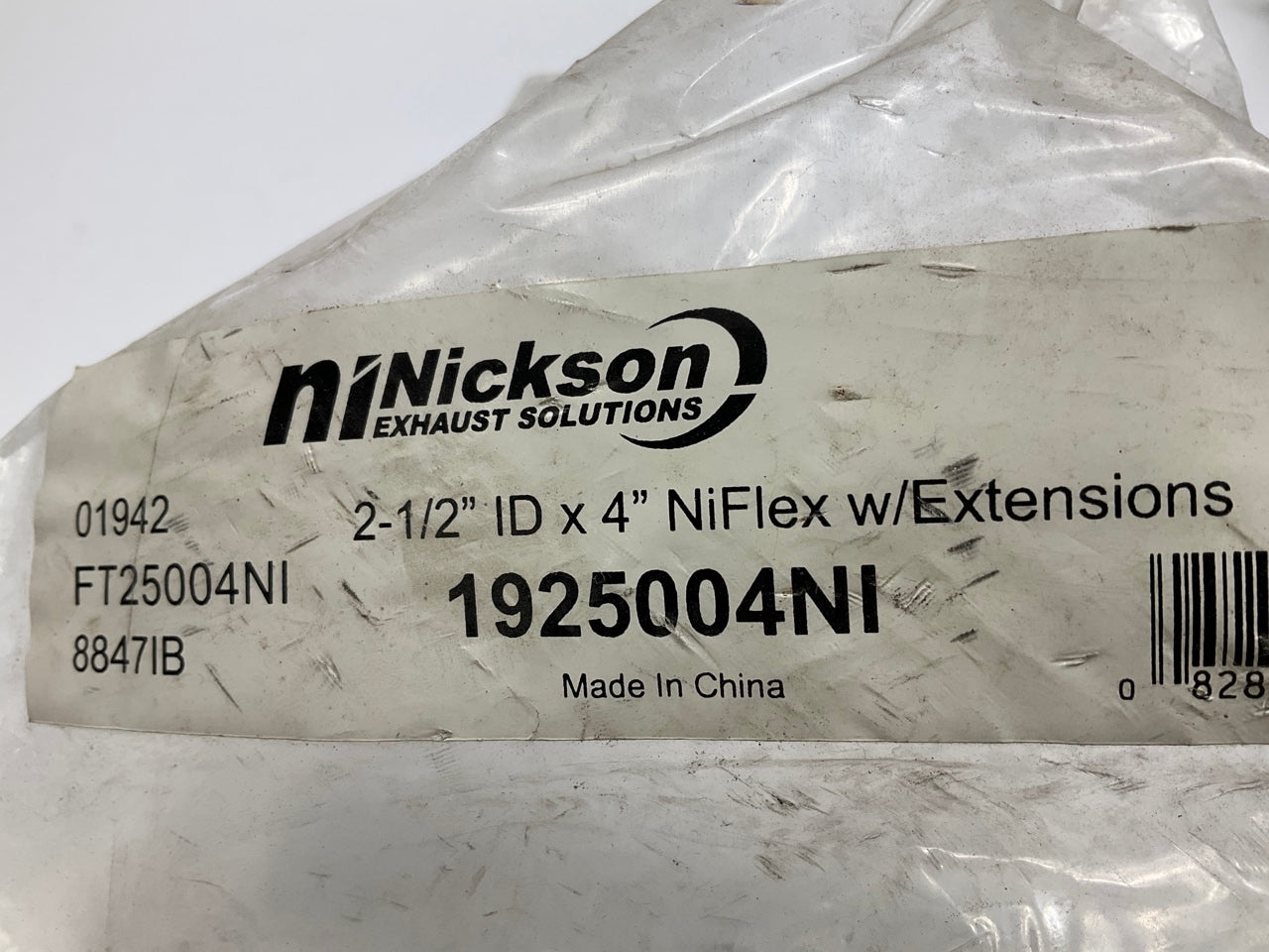 Nickson 2-1/2'' X 4'' Universal Stainless Steel Exhaust Flex Tube Connector