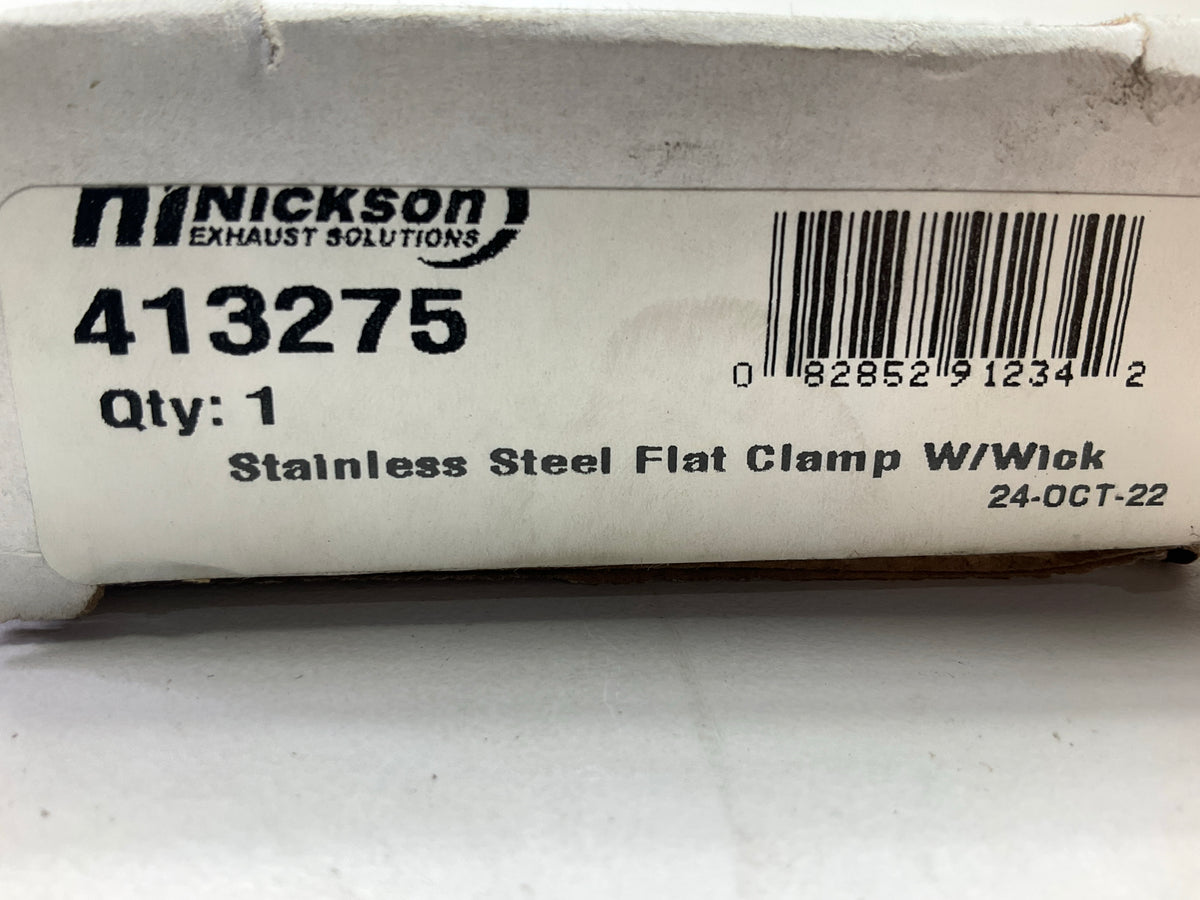 Nickson 413275 2.75'' Stainless Steel Flat Band Exhaust Clamp 2-3/4''