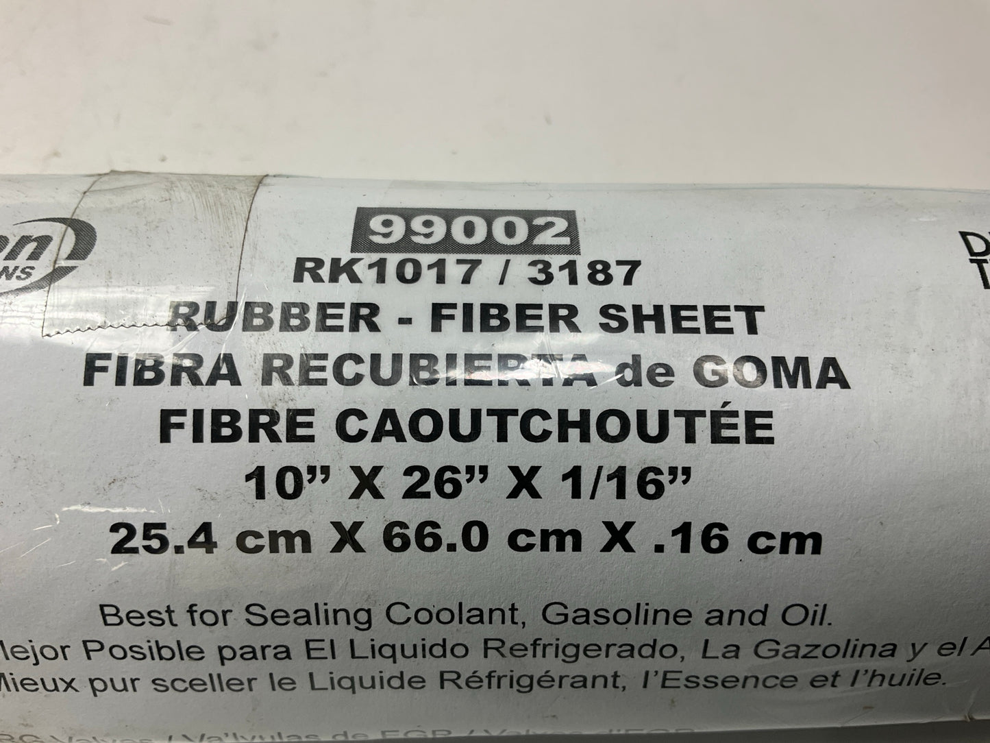 (10) Rolls - Nickson 99002 Rubber Fiber Gasket Material 10''L X 26''W X 1/16''H