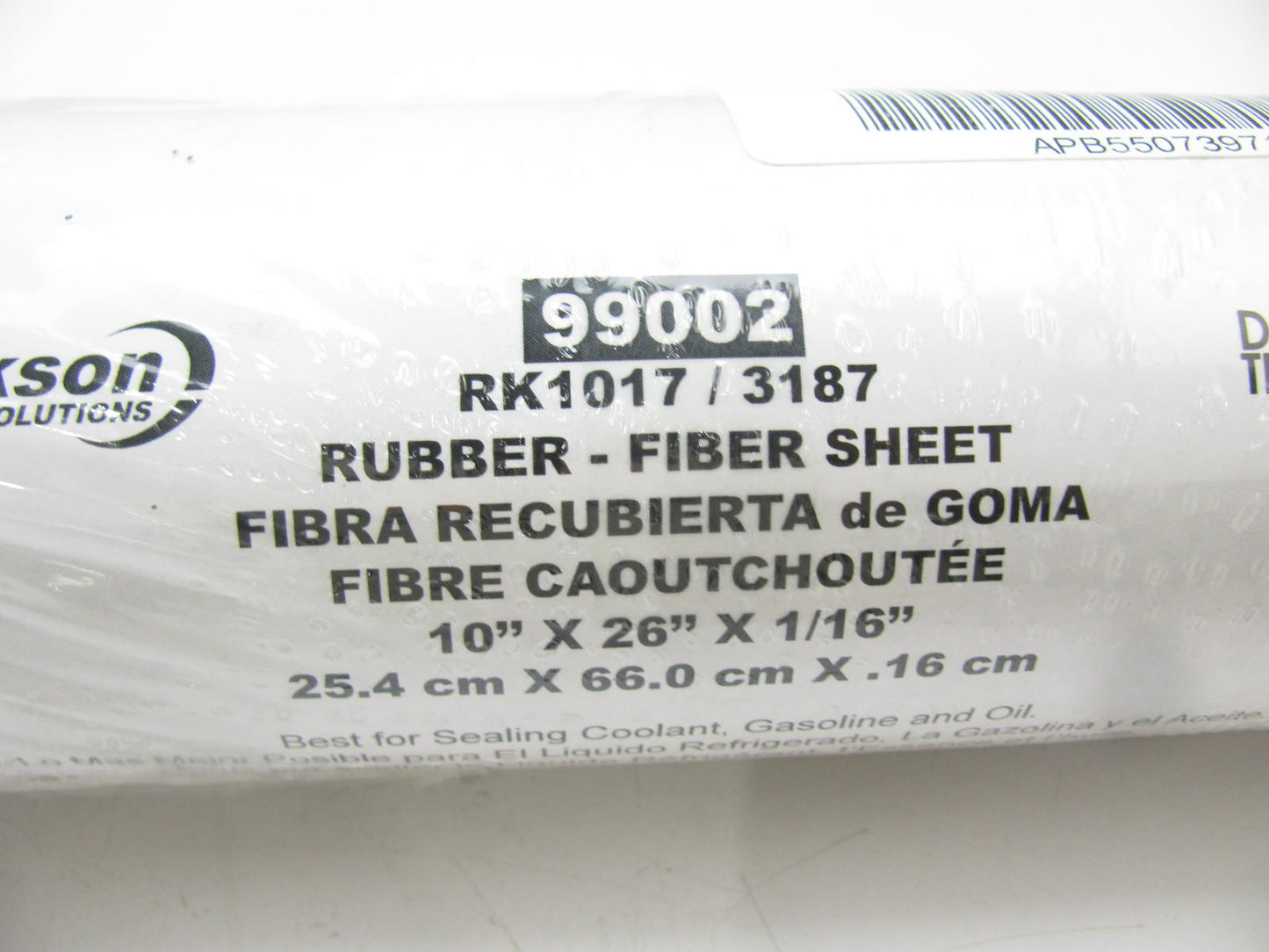 Nickson 99002 Rubber Fiber Gasket Material 10''L X 26''W X 1/16''H