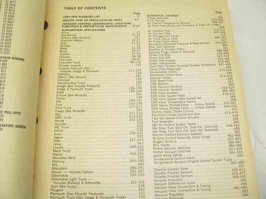 Niehoff 94-EC Fuel Systems Emissions Control Catalog Weatherly #602.660 526 PGS