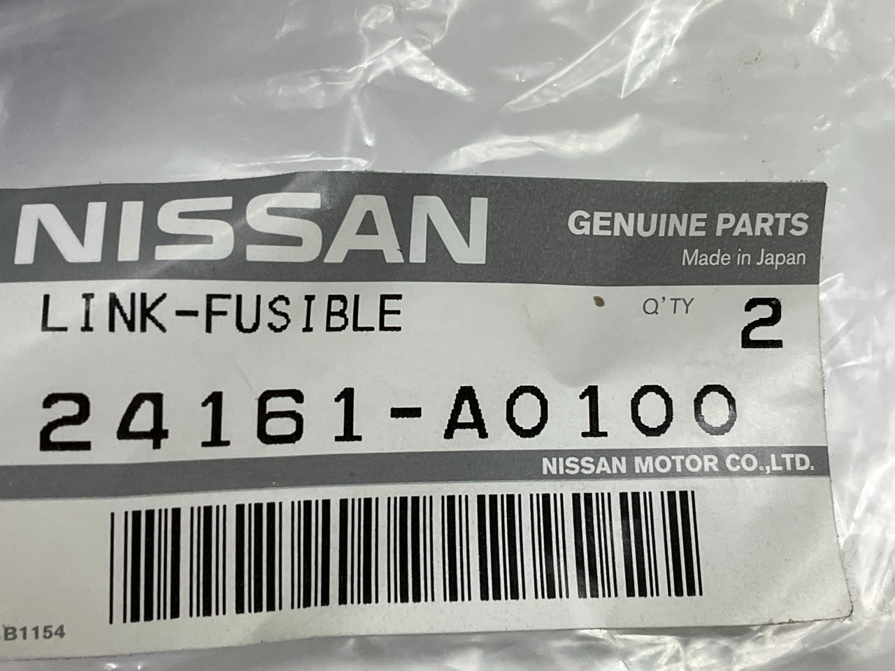 (2) NEW - OEM 24161-A0100 Black 1.25 Fusible Fuse Link Wires For Datsun 280z