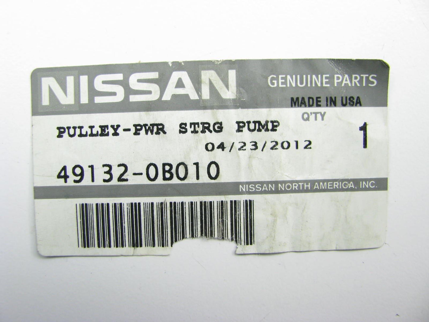 NEW - OEM 491320B010 Power Steering Pump Pulley For 93-02 Nissan Quest, Villager