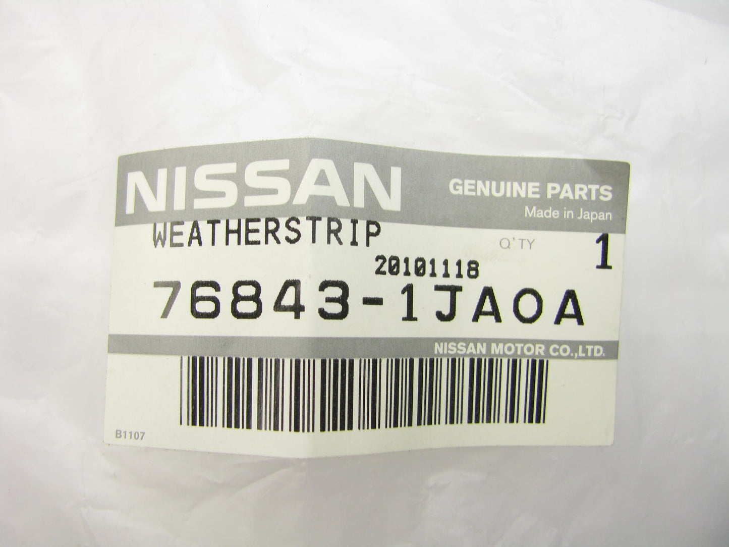 NEW GENUINE LEFT Roof Drip Weatherstrip Seal OEM For 11-17 Nissan Quest