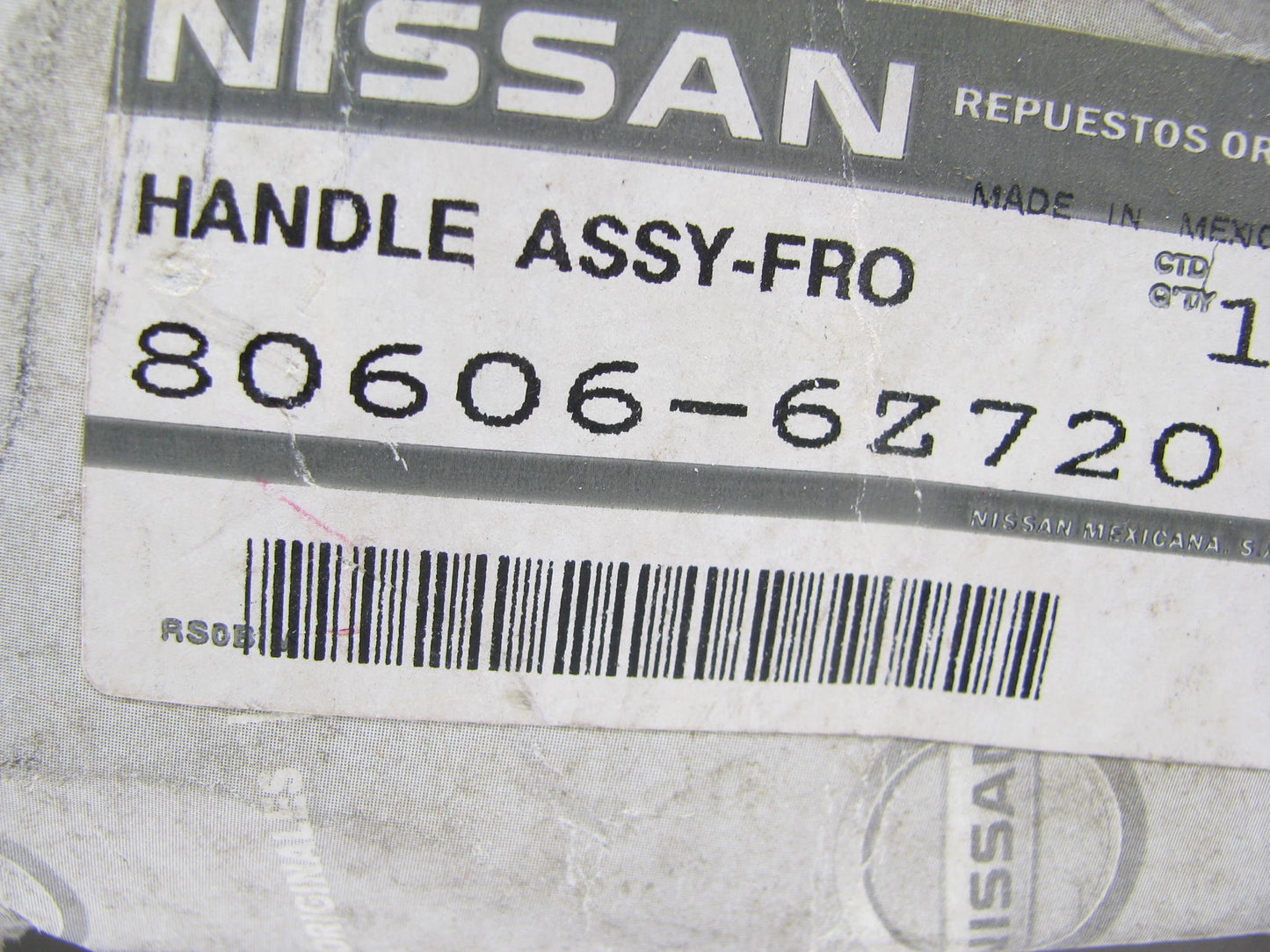 NEW - OEM Front Right ORANGE Exterior Door Handle 80606-6Z720 For 00-06 Sentra