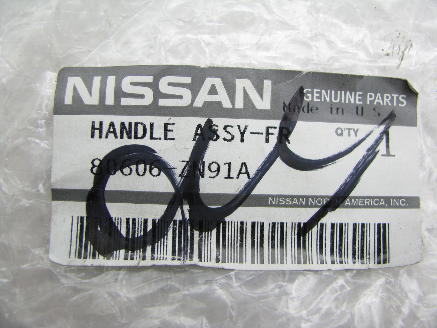 NEW - OEM 80606-ZN91A Front Right Outside Door Handle For 2009-10 Nissan Altima