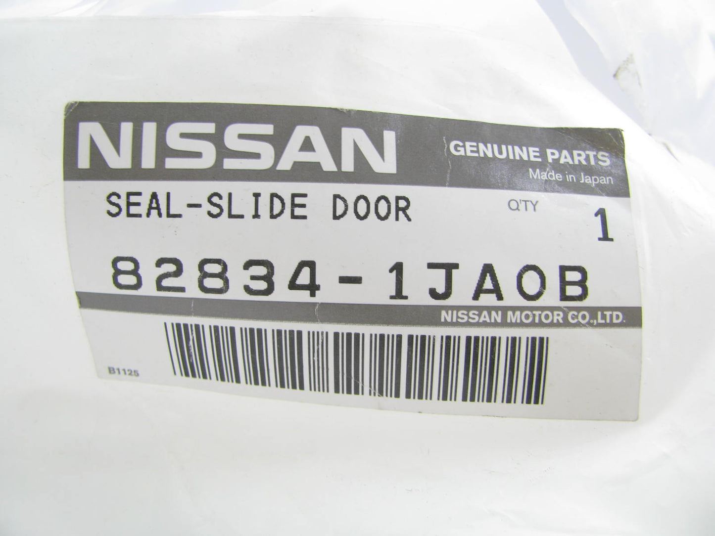 OEM Sliding Door Lower Seal 82834-1JA0B For 11-17 Nissan Quest