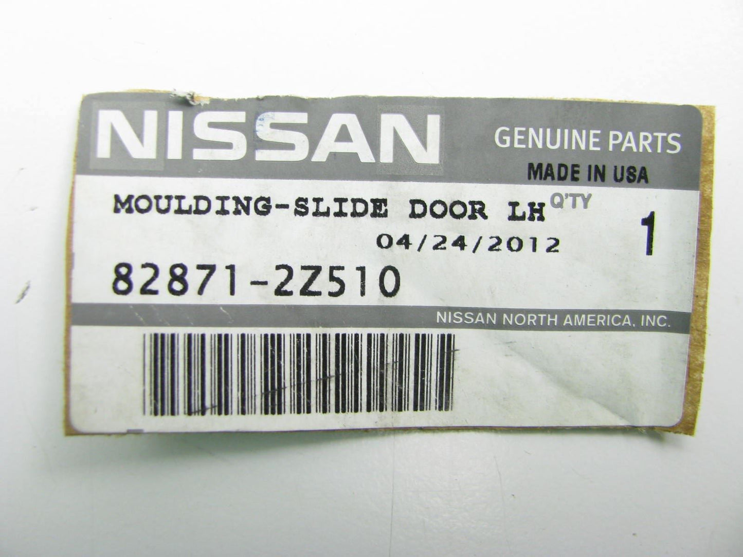 New OEM Left Driver Side Sliding Door Moulding Trim For 99-02 Quest 828712Z510