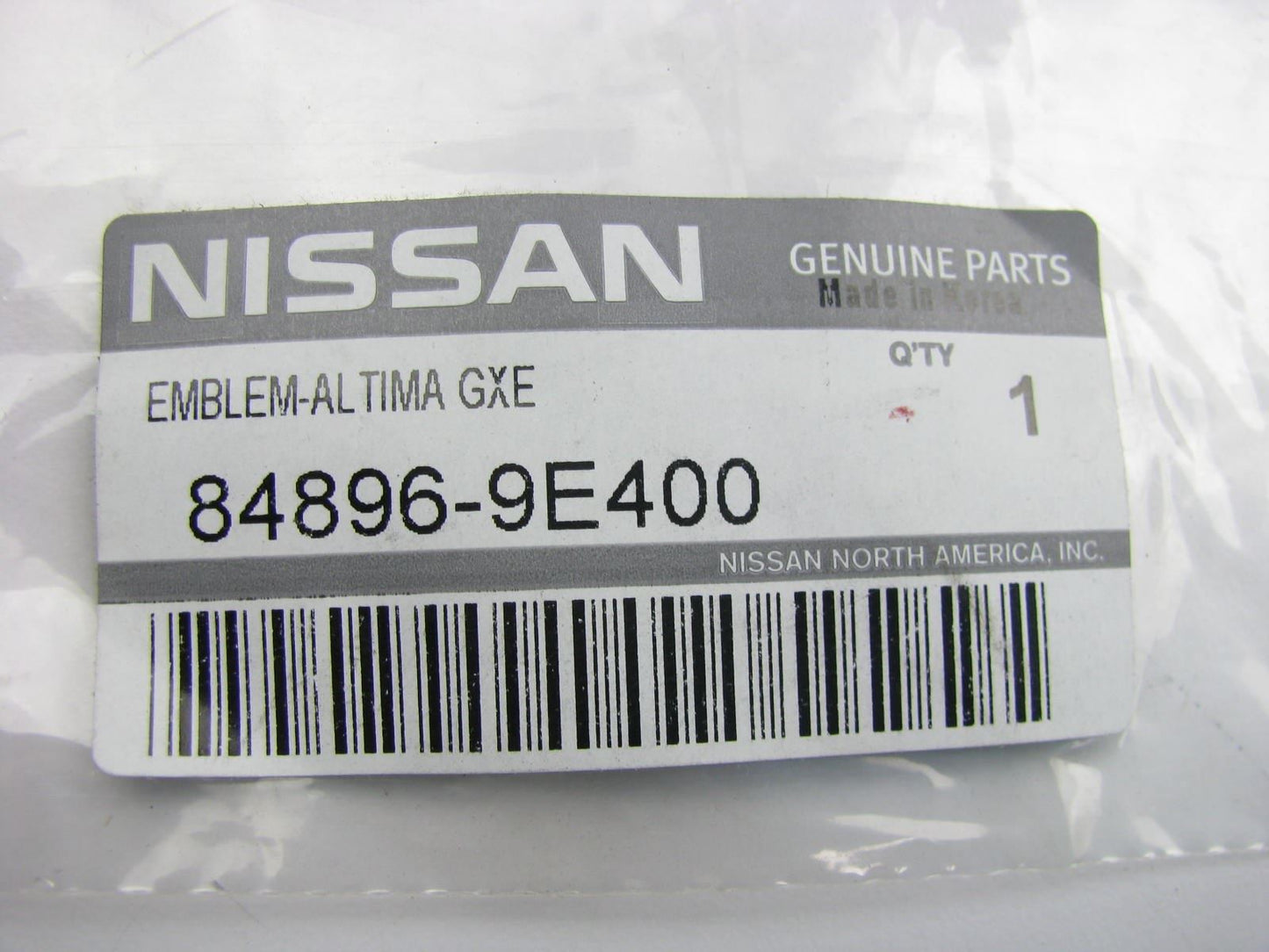 New OEM Trunk Lid *GXE* Badge Emblem Nameplate For 98-01 Altima 848969E400