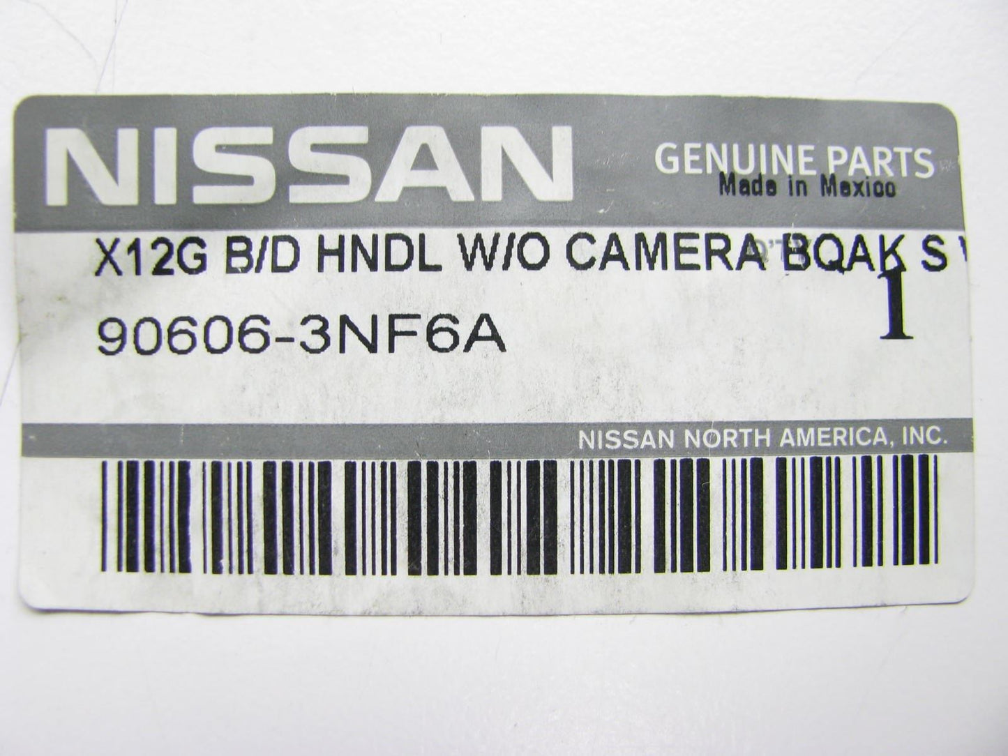 NEW GENUINE Liftgate Tailgate Hatch Handle OEM For 2013 Nissan Leaf 906063NF6A