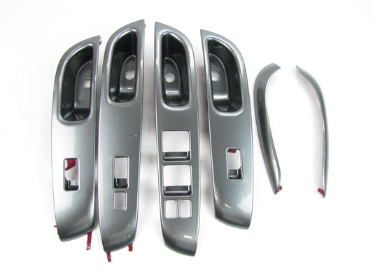 Silver Carbon Fiber Interior Trim Bezel Set OEM For 2012-2014 Nissan Versa SEDAN