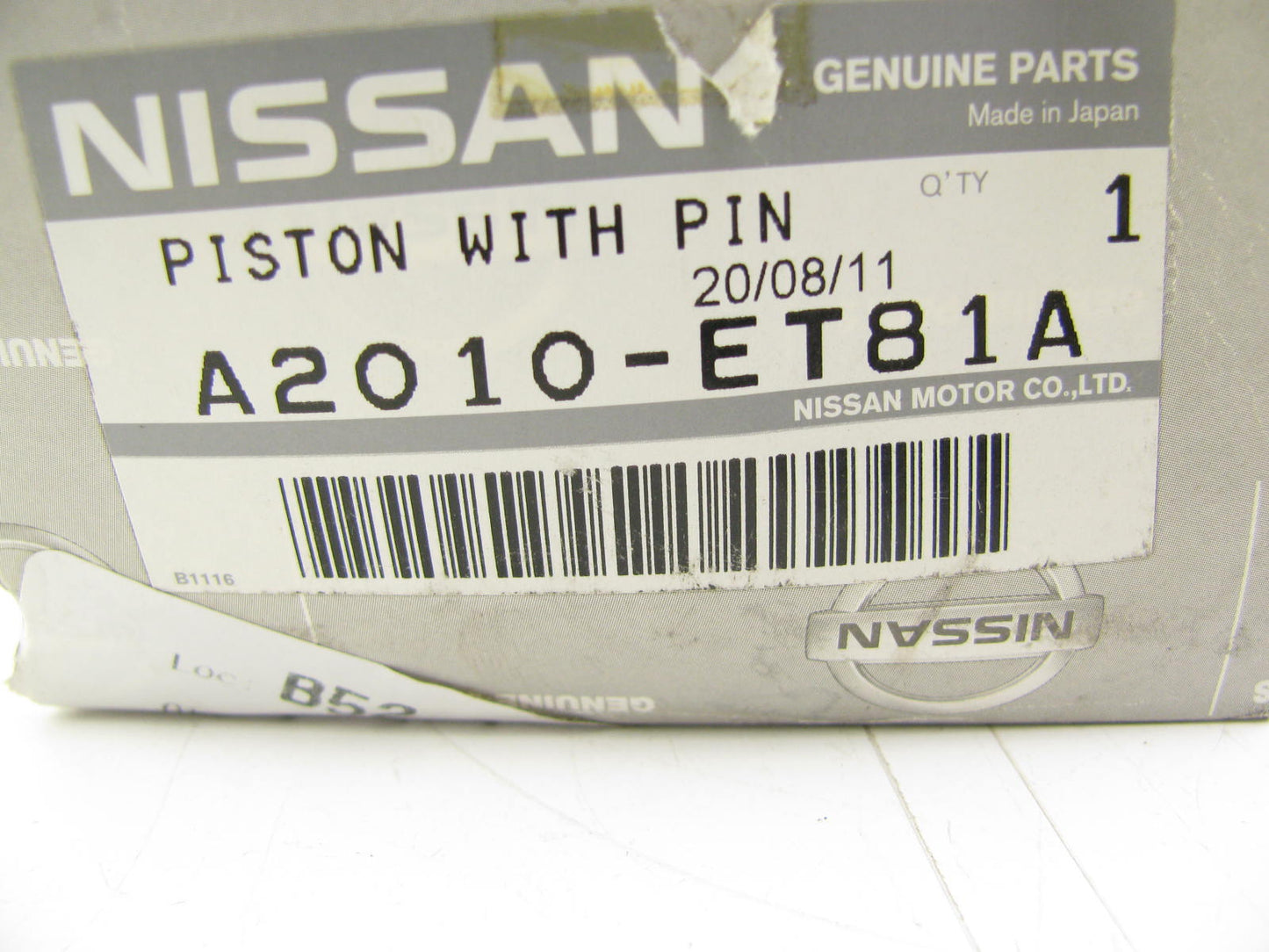 NEW - OEM A2010-ET81A Engine Piston W/ Pin For 2007-2012 Nissan Sentra 2.5L
