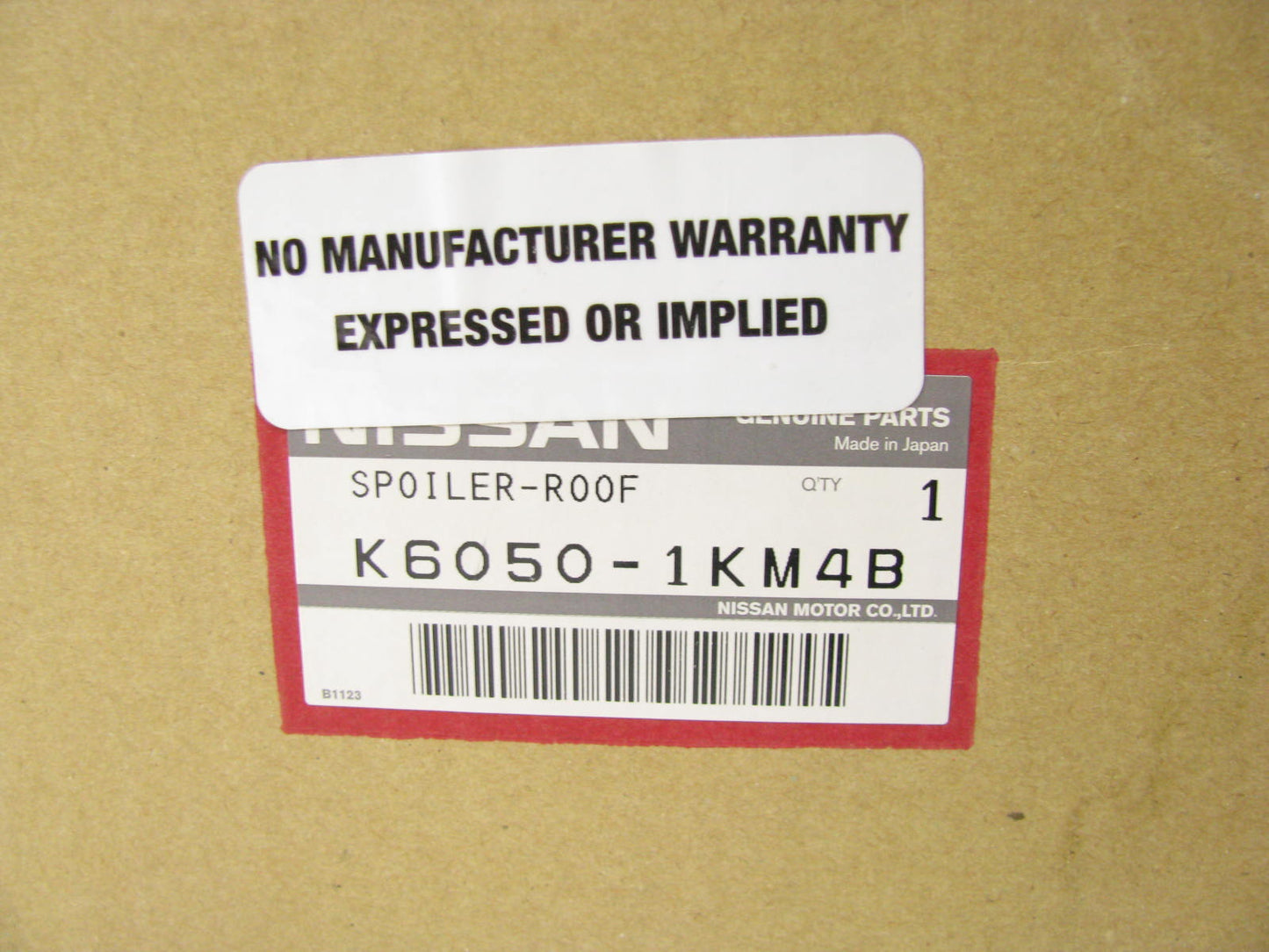 NEW Black OEM Rear Lift Gate Roof Spoiler K6050-1KM4B For 2011-2017 Juke