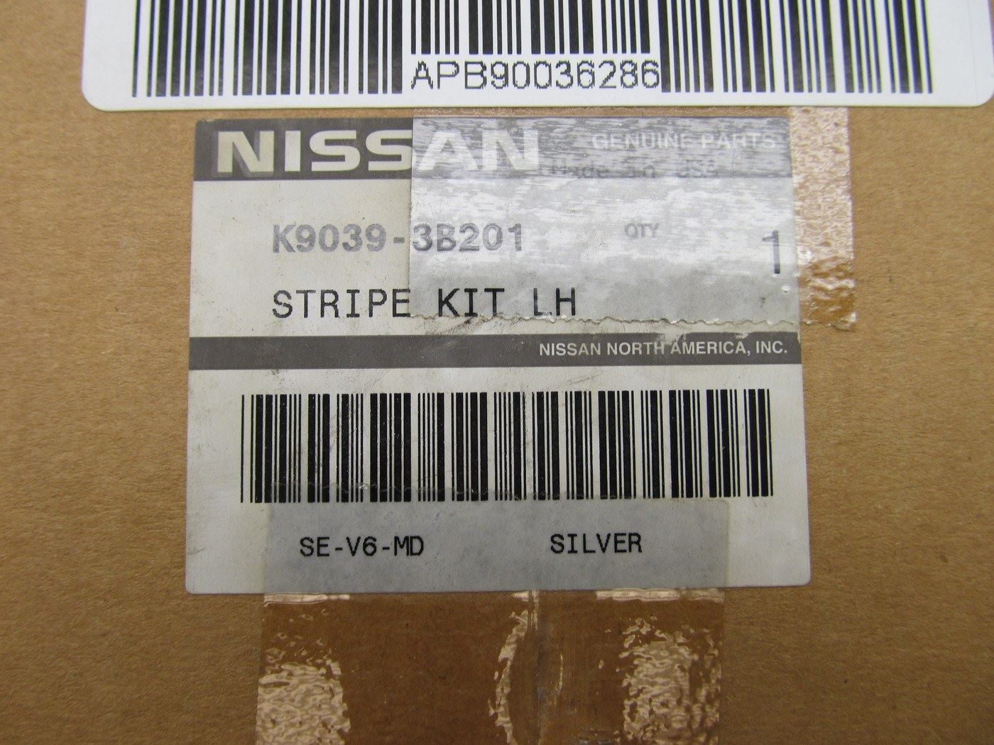 Left Drivers Stripe Kit OEM For 1992-1997 Nissan D21 SE V6 Pickup Reg. Cab