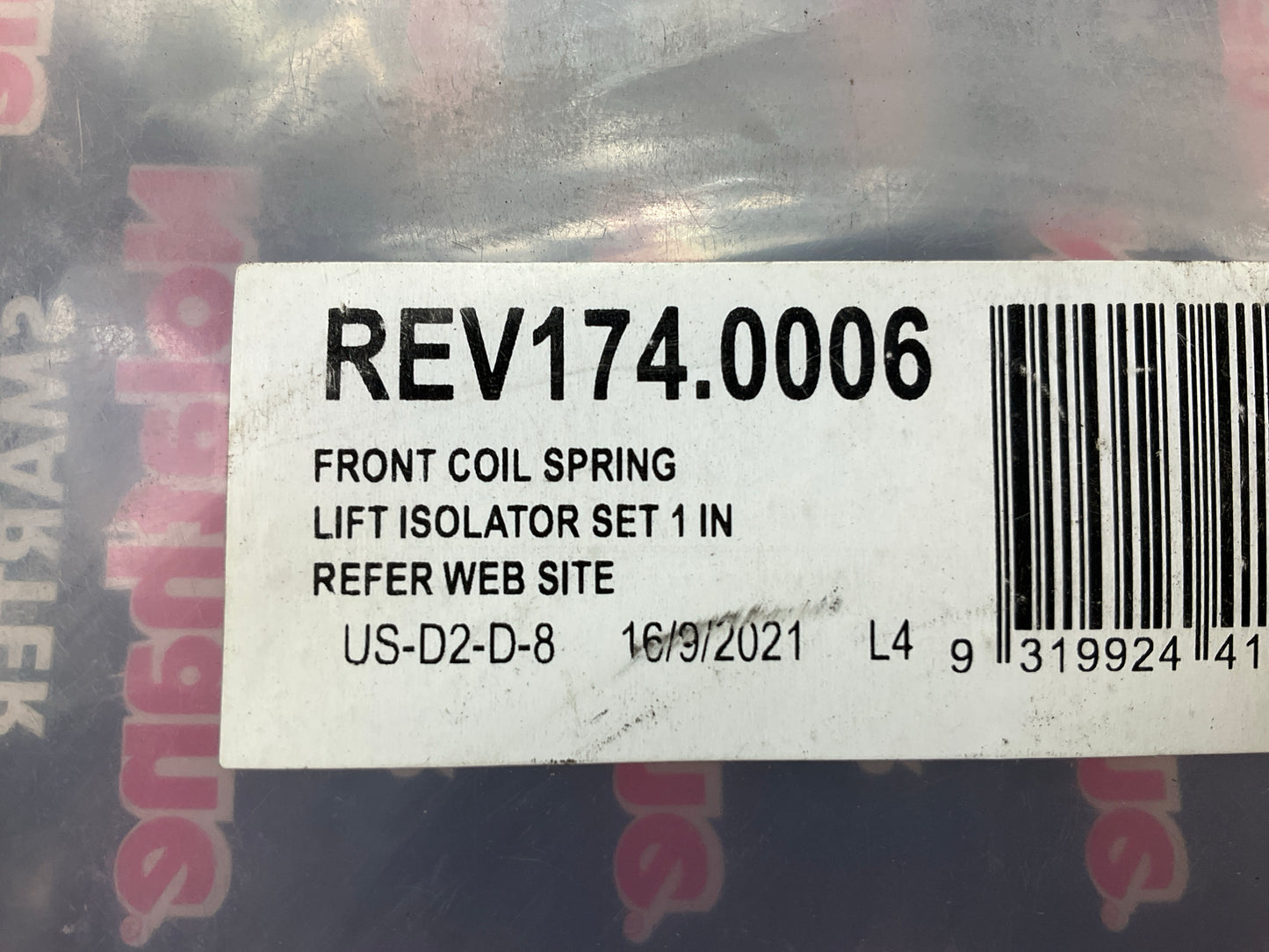 Nolathane REV174.0006 Front Coil Spring Lift Isolator Spacer Set , 1'' Lift