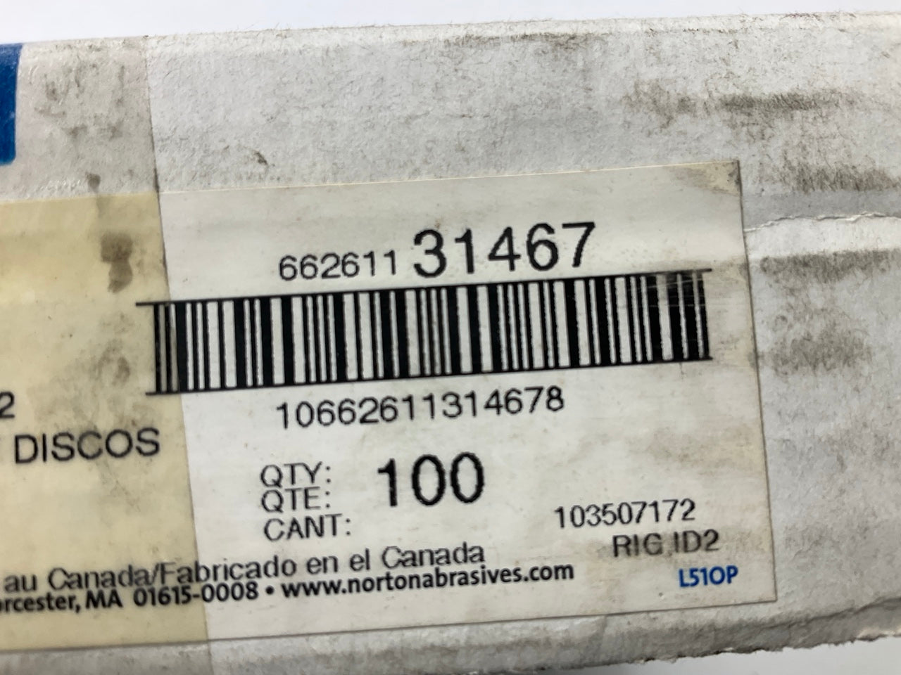 100 PACK - Norton 31467 PSA 6'' Aluminum Oxide Sanding Discs, 1000 GRIT A275