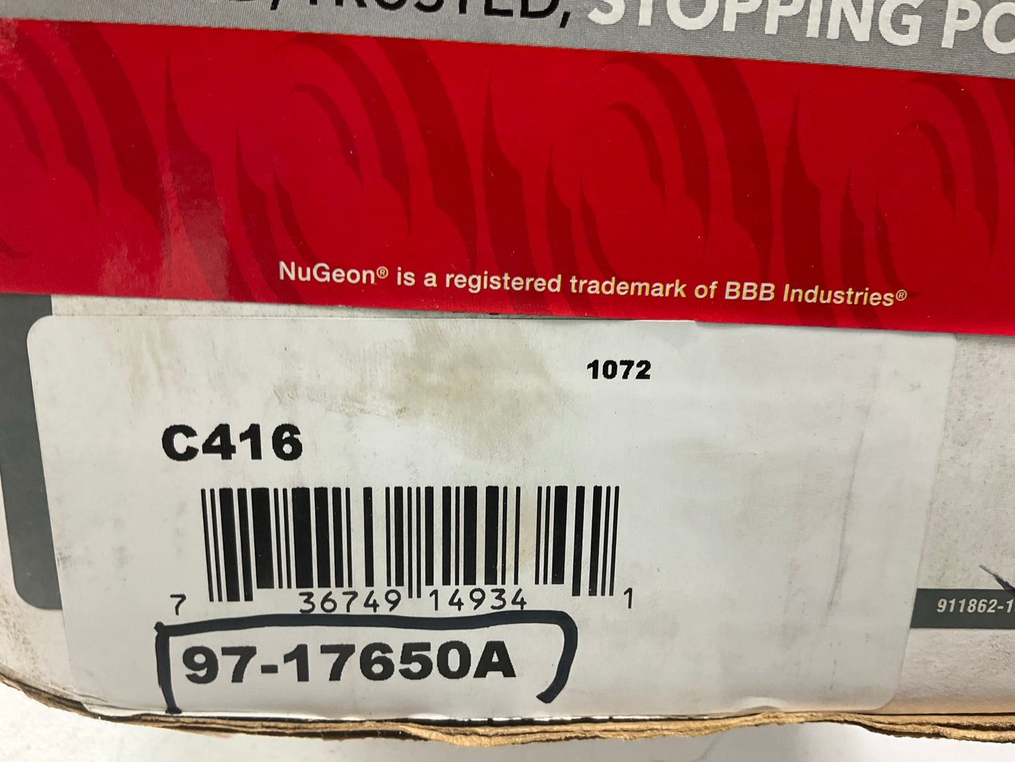 REMAN. Nugeon 97-17650A Front Left Drivers Disc Brake Caliper