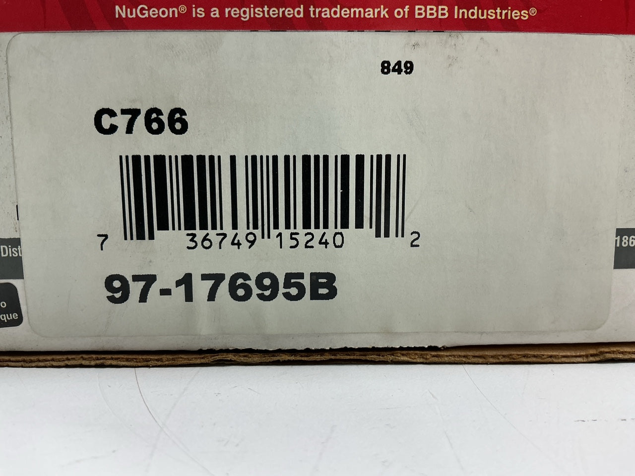 NO HARDWARE - REMAN. Nugeon 97-17695B Rear Left Brake Caliper