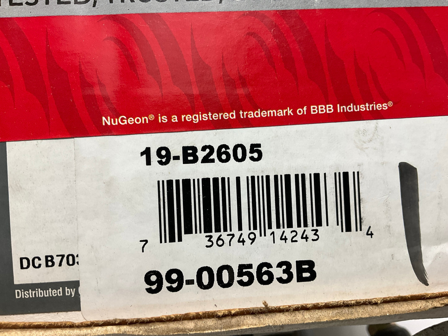 NO HARDWARE - REMAN. Nugeon 99-00563B Front Right Brake Caliper