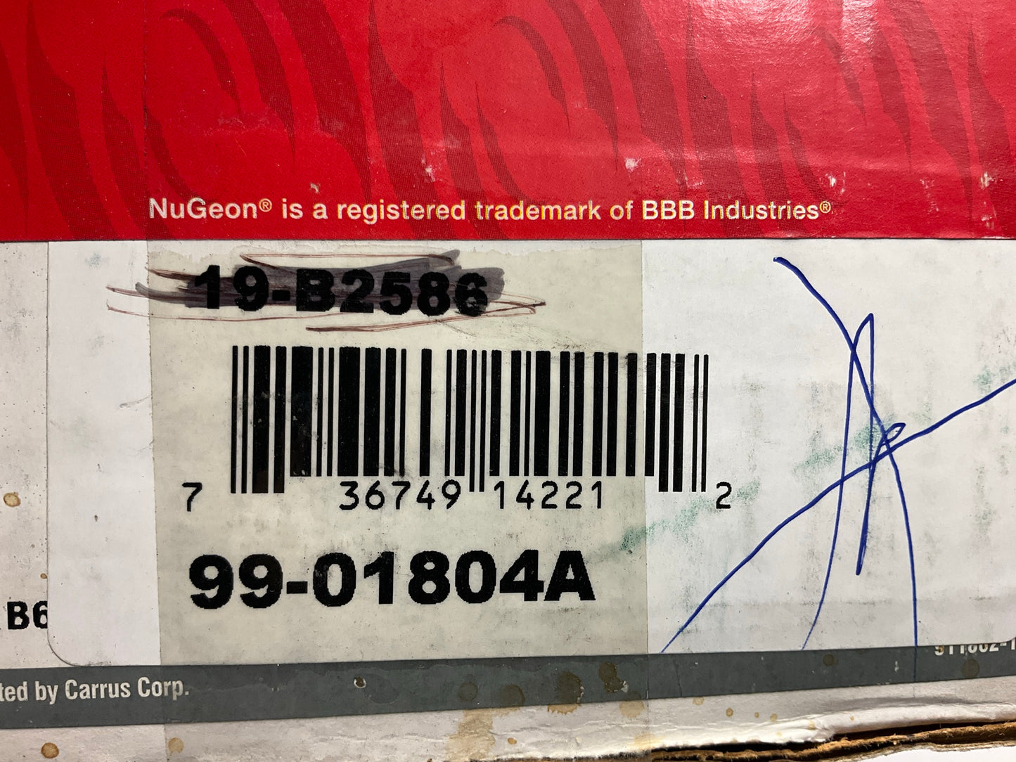 NO HARDWARE - REMAN. Nugeon 99-01804A Front Right Brake Caliper