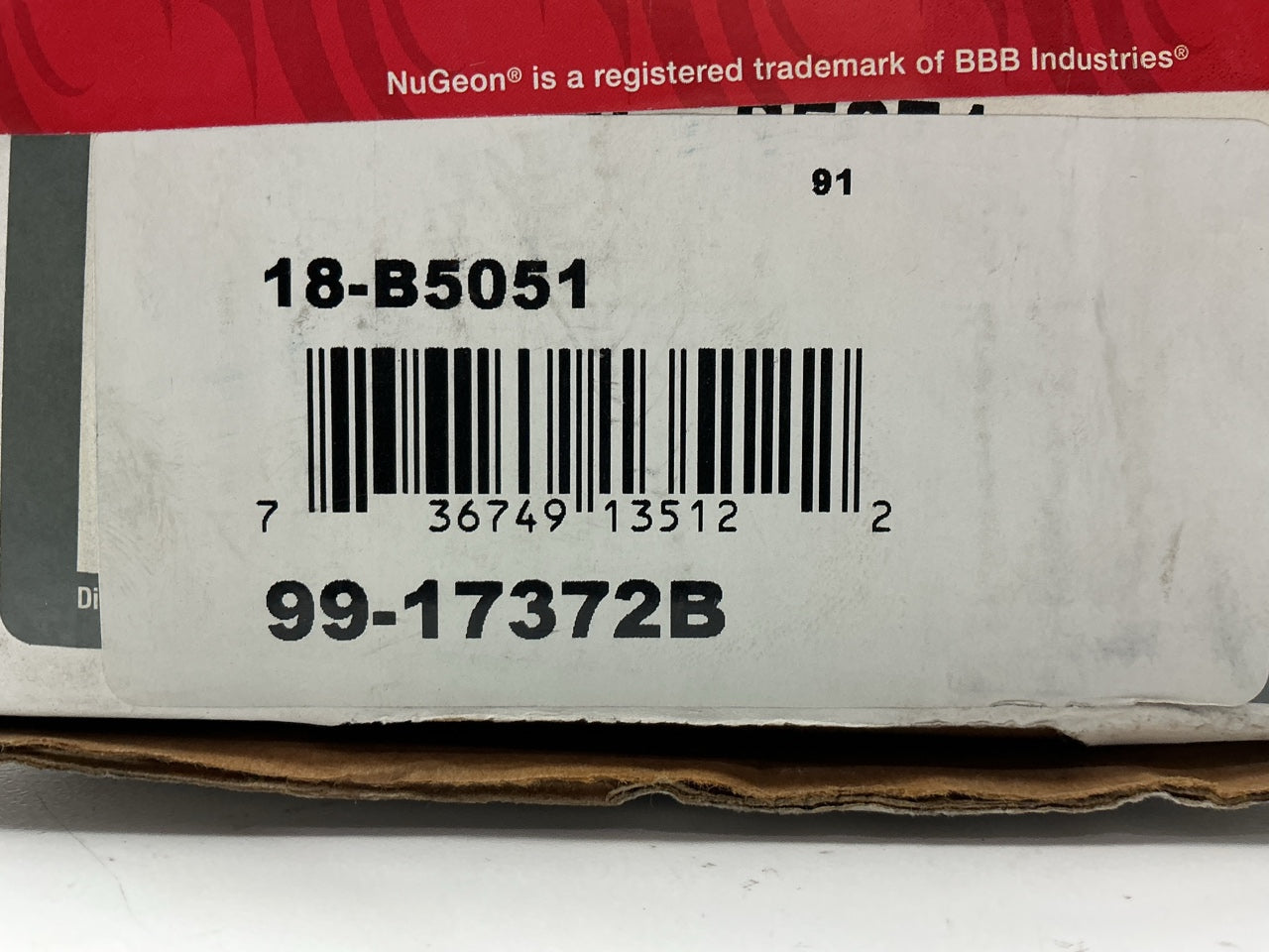 REMAN. Nugeon 99-17372B Rear Right Brake Caliper