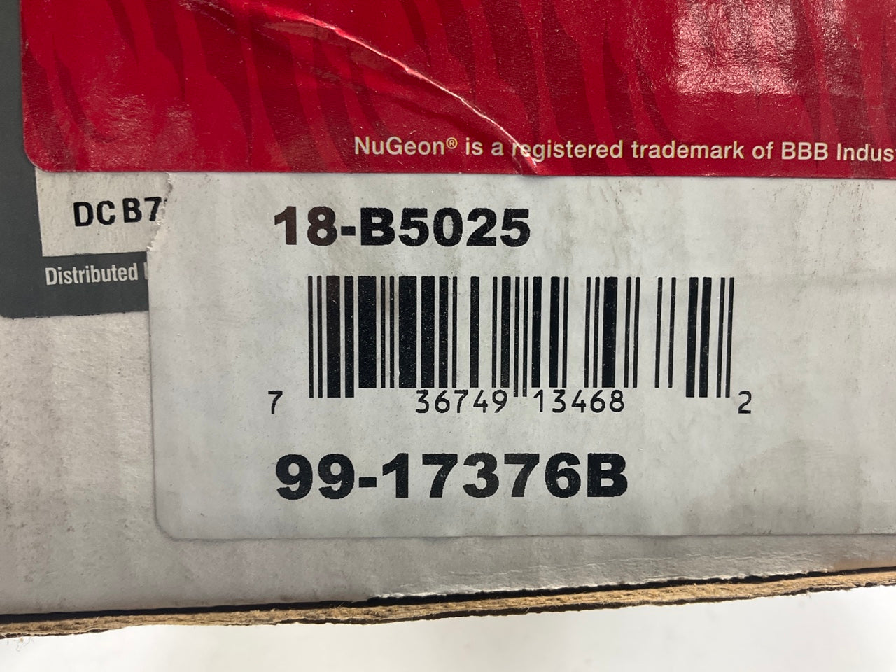 NO HARDWARE - REMAN. Nugeon 99-17376B Front Right Brake Caliper