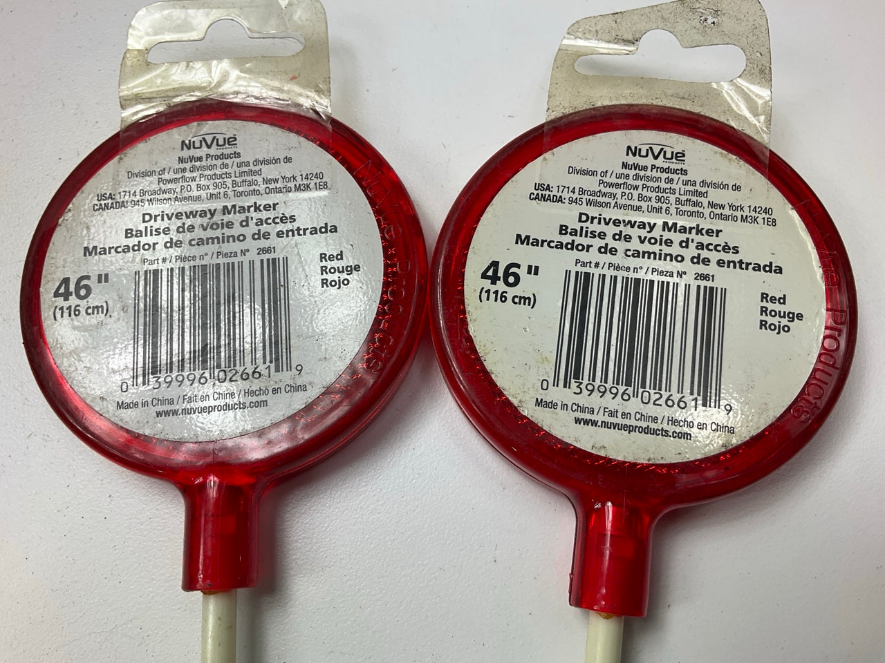 5 Pack - Nuvue 2661 46'' Red Driveway Markers Reflectors