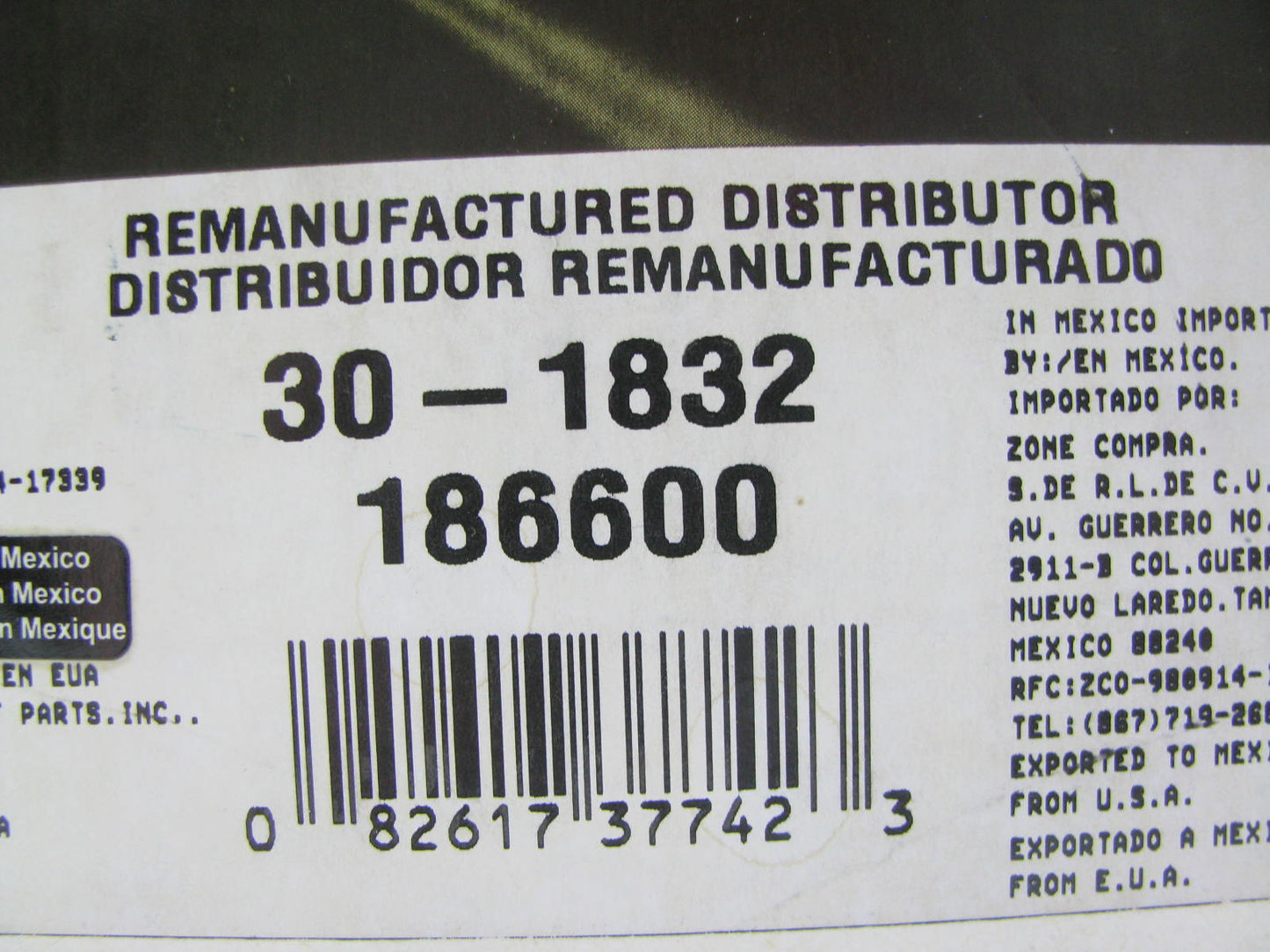 REMAN Oem Remanufacturing 30-1832 Distributor 92-94 Corvette Camaro Firebird 5.7
