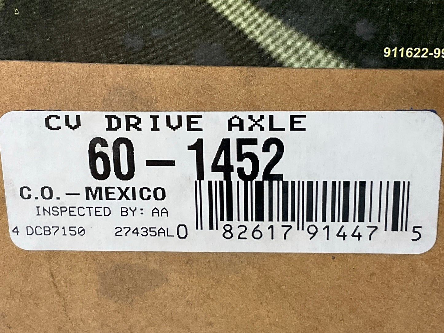 REMAN. Oem Remanufacturing 60-1452 Rear Left CV Axle