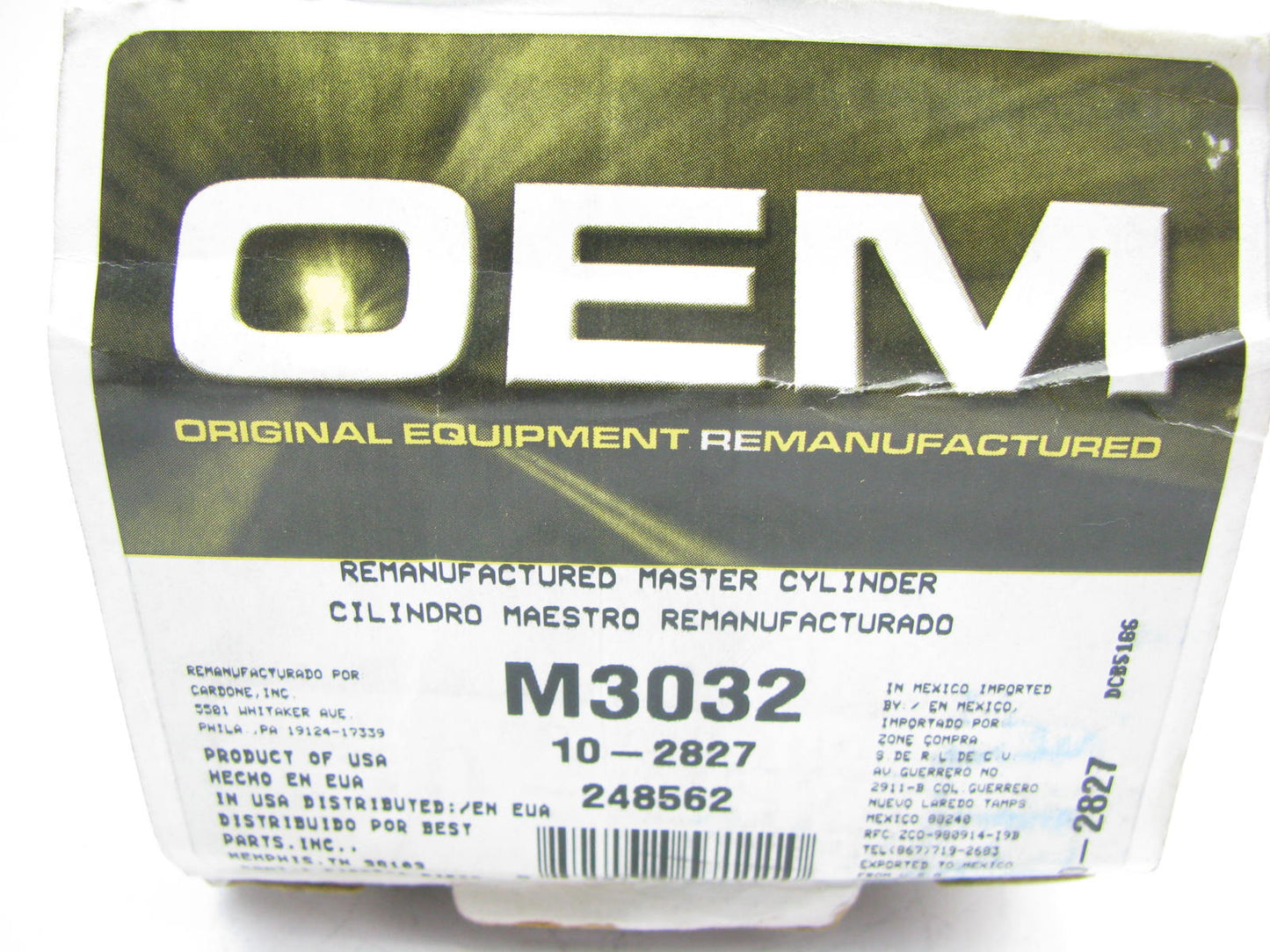 Oem Remanufacturing M3032 Reman Brake Master Cylinder W/O Reservoir