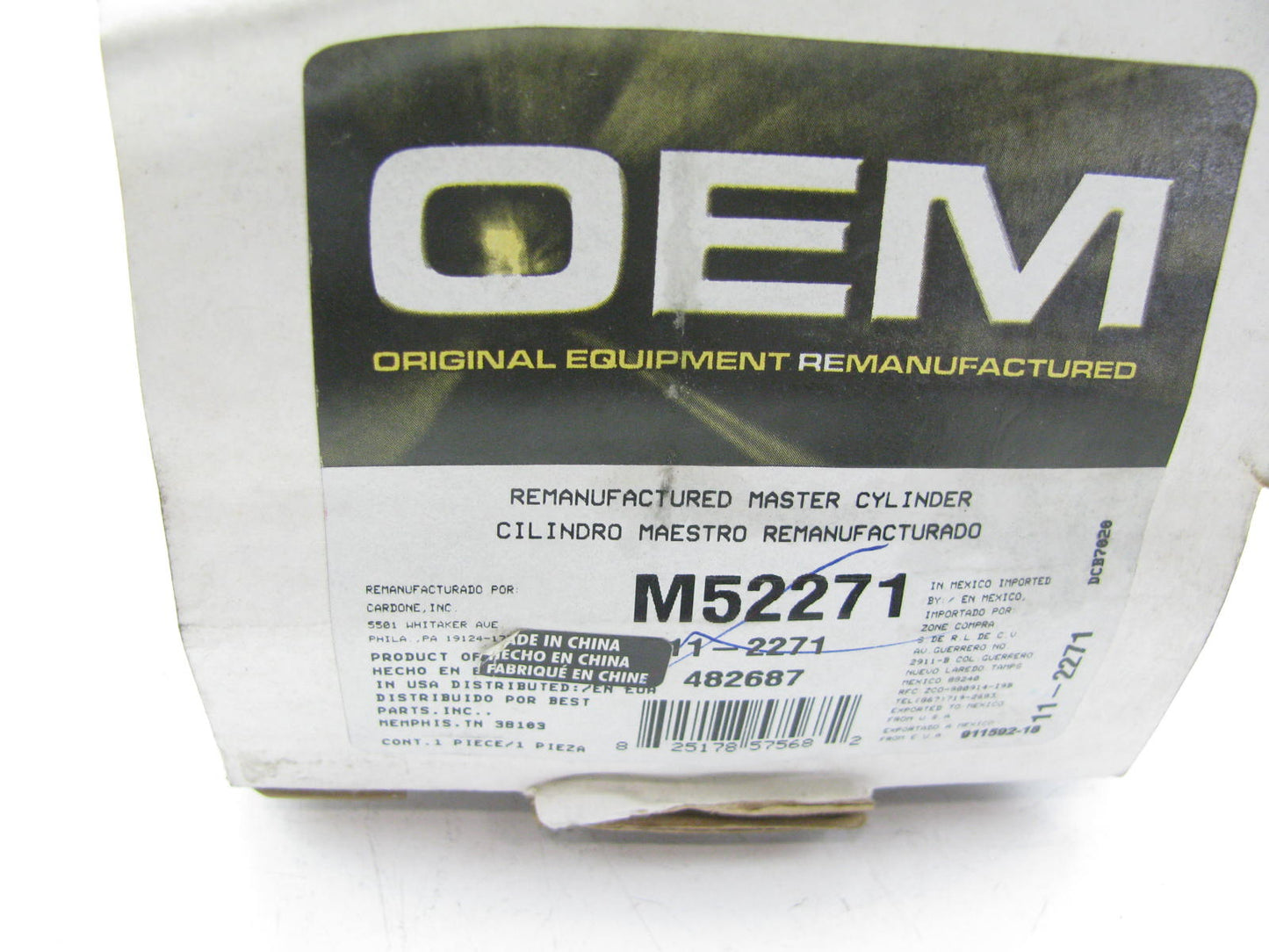 Oem Remanufacturing M52271 Reman Brake Master Cylinder W/O Reservoir
