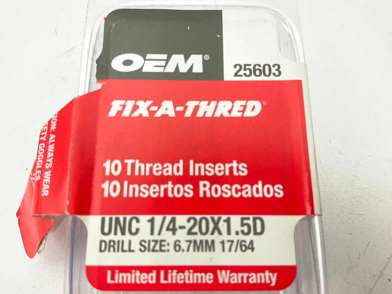 OEM Tools 25603 Fix-A-Thread Inserts UNC 1/4''-20 X 1.5D - 10 Pack