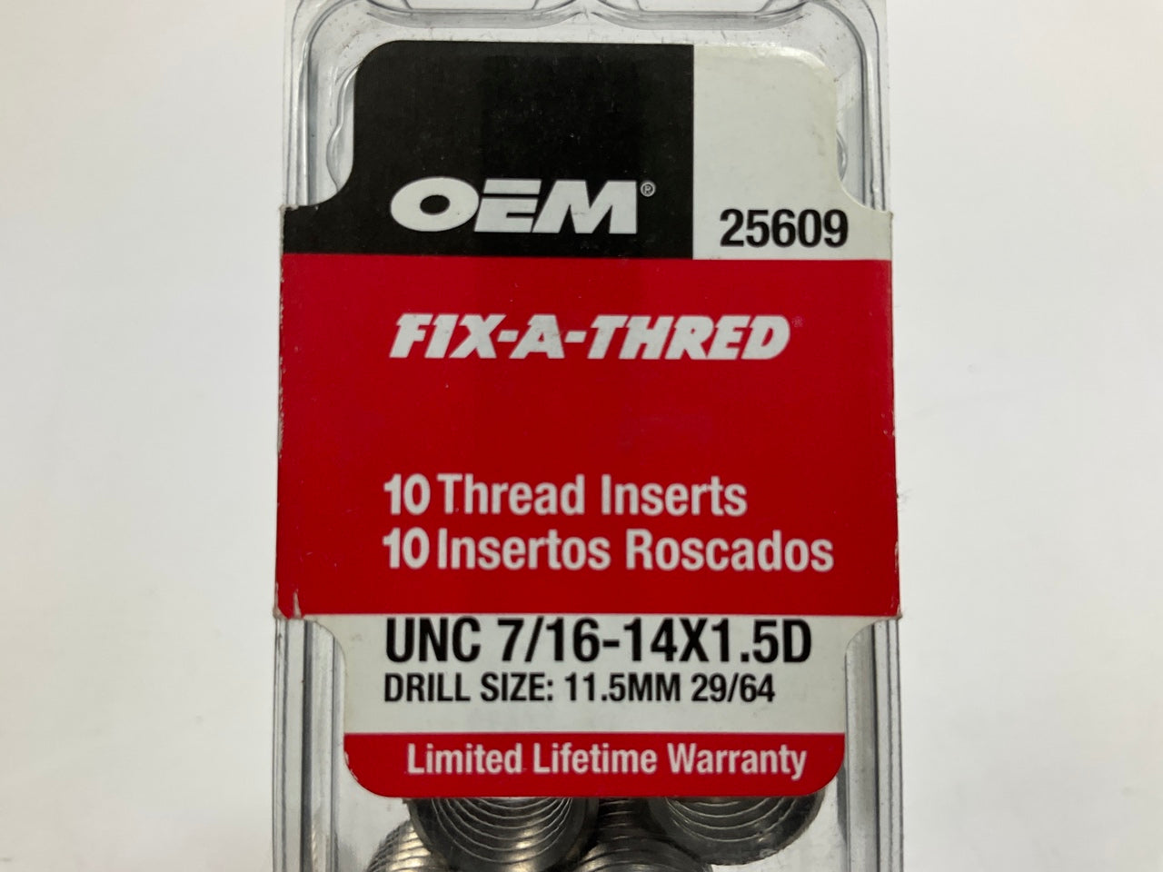 OEM TOOLS 25609 7/16'' Fix-A-Thread Repair Kit - 100 Thread Inserts