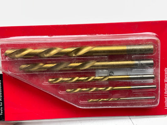 OEM Tools 25771 Left Hand Titanium Coated Drill Bits - 19/64 1/4 5/32 1/8 1/16''