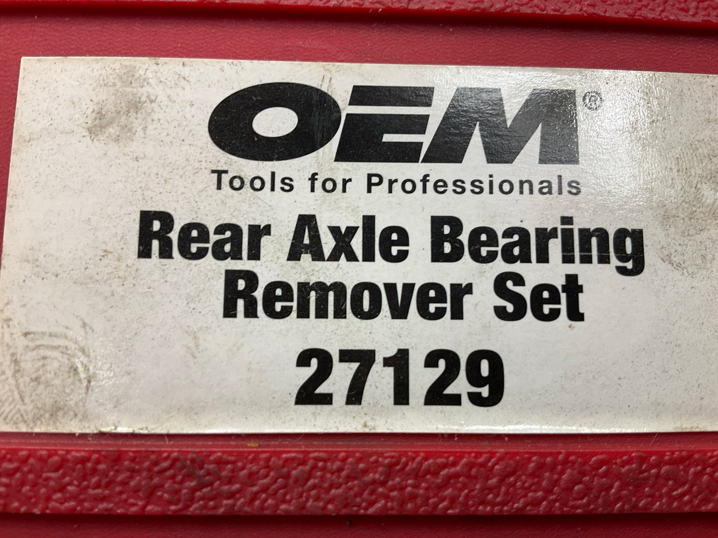 USED #37 OEM Tools 27129 Rear Axle Bearing Remover Tool Set