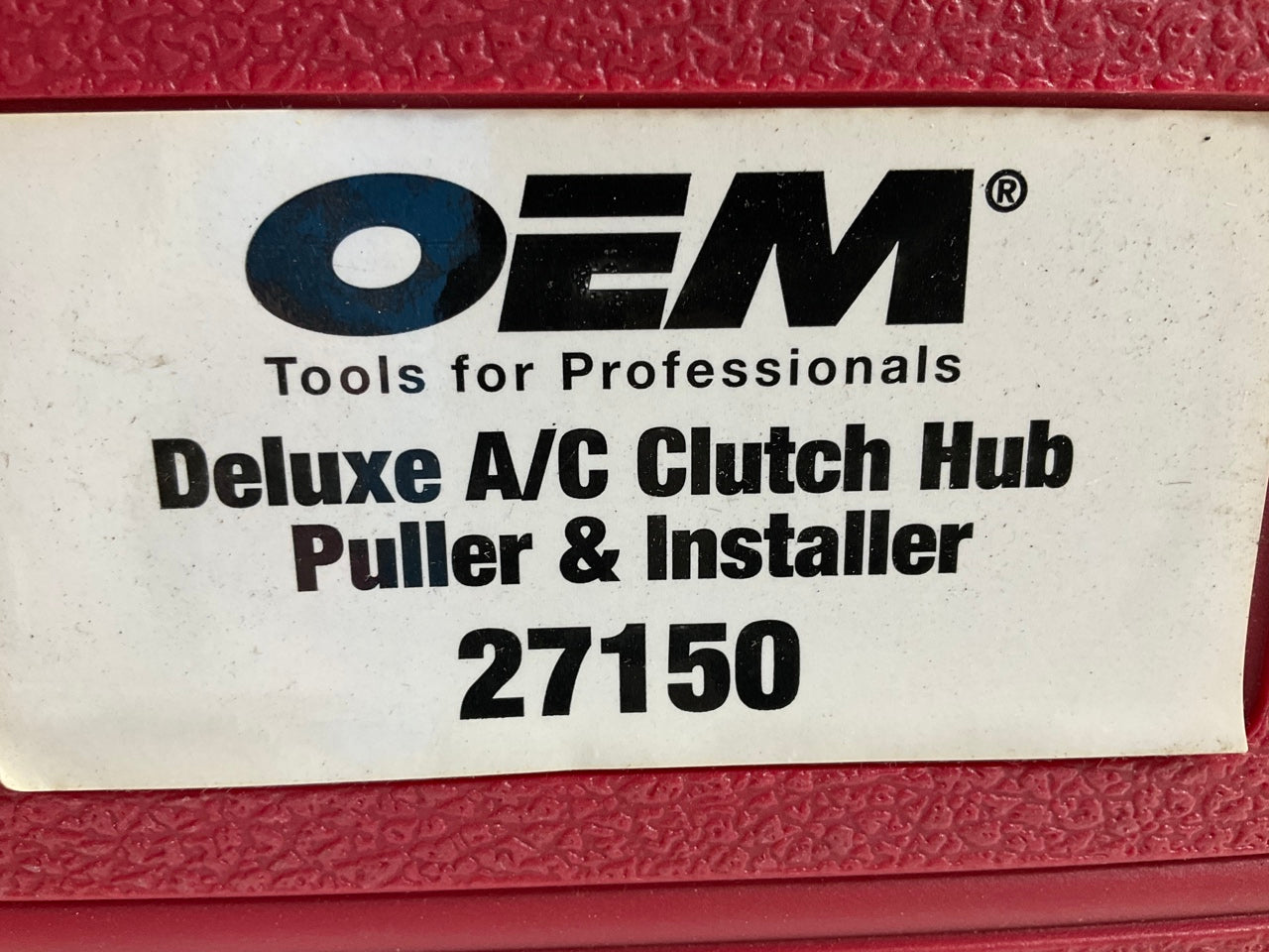 USED #36 OEM TOOLS 27150 A/C Compressor Clutch Hub Removal Install Tool Set Kit