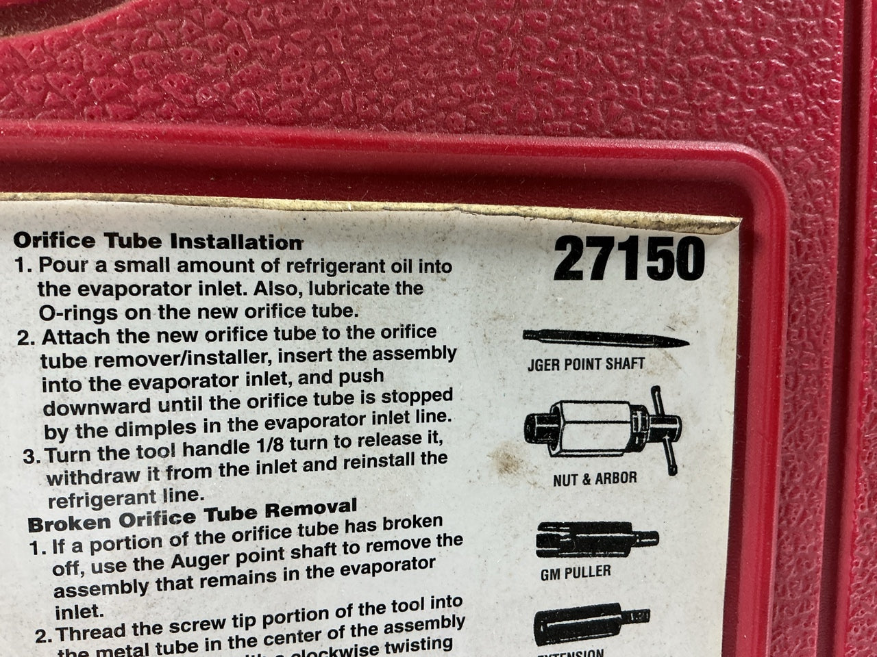 USED # 48 - OEM TOOLS 27150 A/C Compressor Clutch Hub Removal Install Tool Set