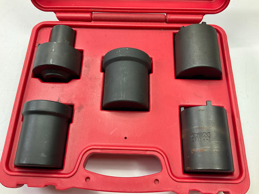 USED #44 OEM Tools 27174 1/2'' Drive 5-Piece Spindle Nut Locknut Axle Socket Set