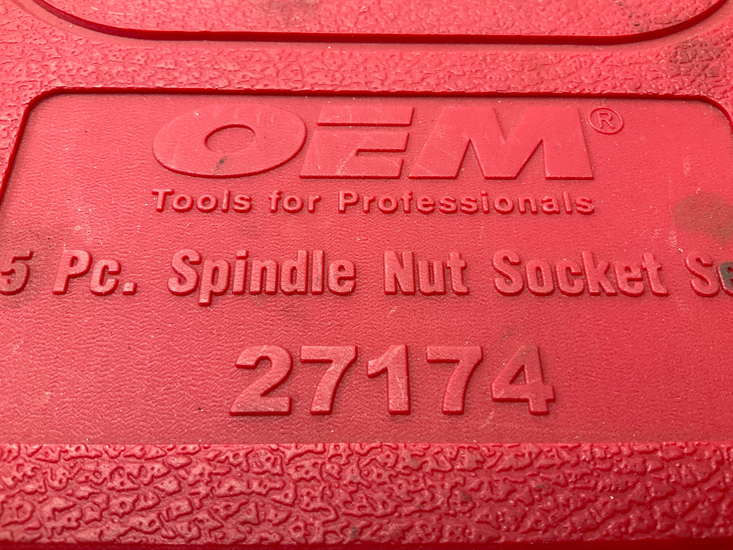 USED #47 OEM Tools 27174 1/2'' Drive 5-Piece Spindle Nut Locknut Axle Socket Set
