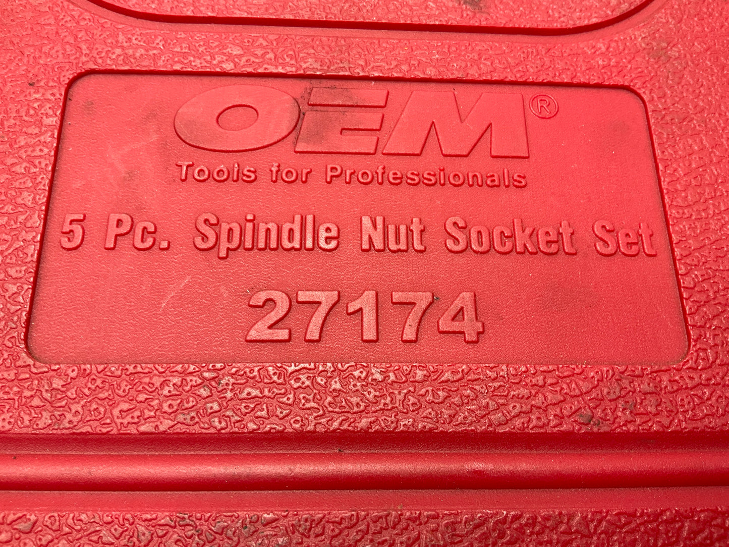 USED #50 OEM Tools 27174 1/2'' Drive 5-Piece Spindle Nut Locknut Axle Socket Set