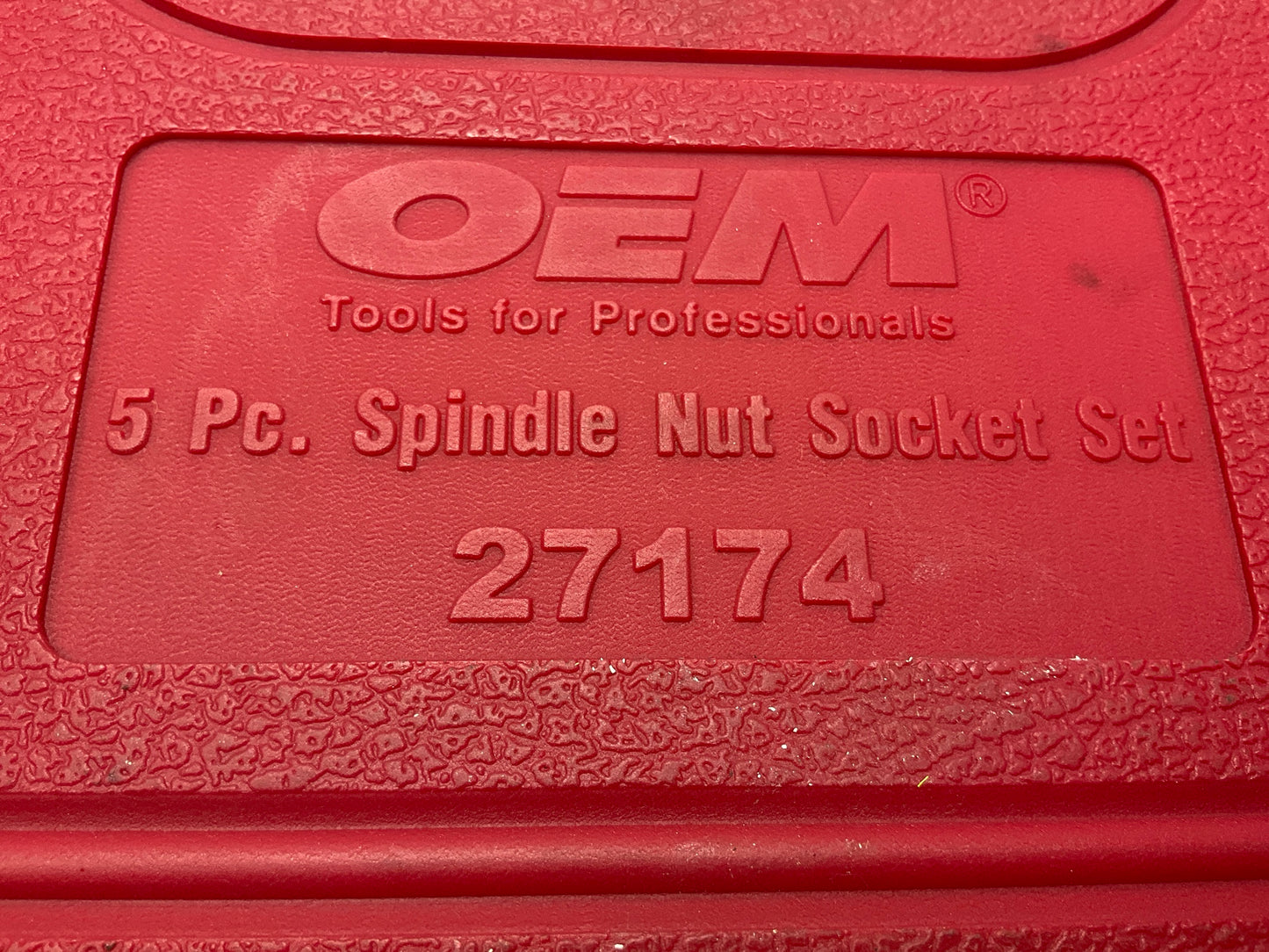 USED #51 OEM Tools 27174 1/2'' Drive 5-Piece Spindle Nut Locknut Axle Socket Set
