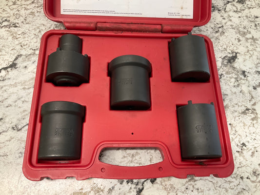USED OEM Tools 27174 1/2'' Drive 5-Piece 4WD Spindle Nut Remover Socket Tool Set