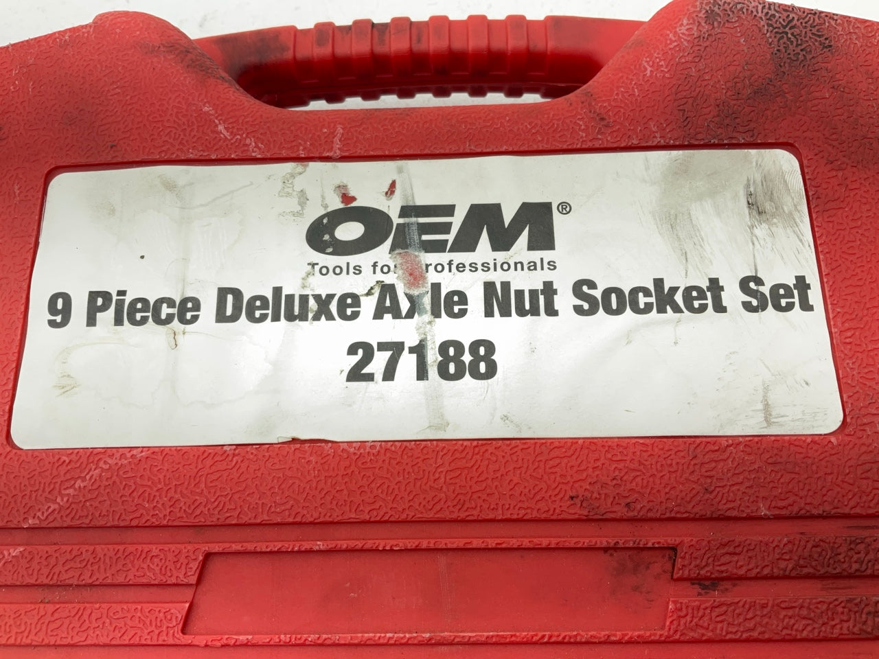 USED 29 OEM Tools 27188 Deluxe Axle Nut Socket Set 9 Piece 6 Pt 1/2 Drive Impact