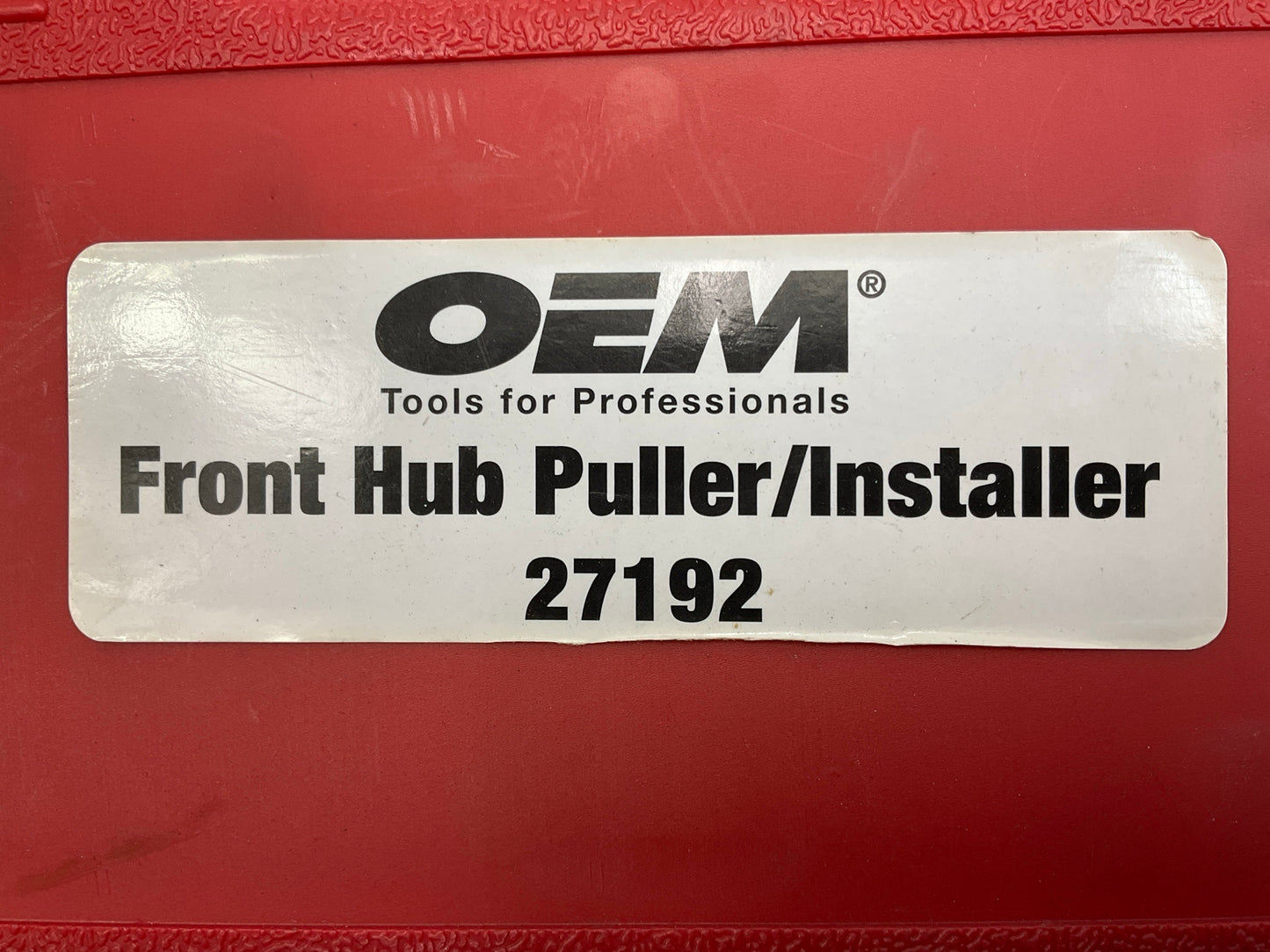 USED #40 OEM Tools 27192 Front Hub Puller Installer Front Wheel Drive Axle Shaft